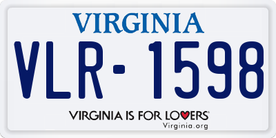 VA license plate VLR1598