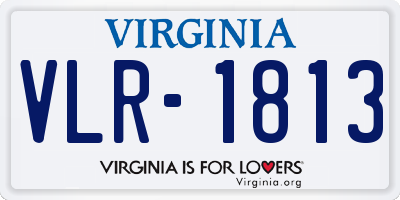 VA license plate VLR1813