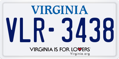 VA license plate VLR3438