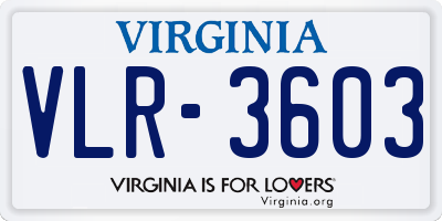 VA license plate VLR3603