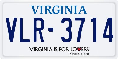 VA license plate VLR3714