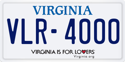 VA license plate VLR4000