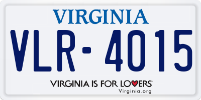 VA license plate VLR4015