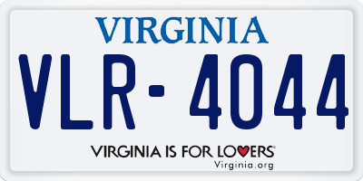 VA license plate VLR4044