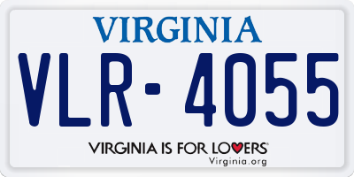 VA license plate VLR4055