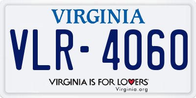 VA license plate VLR4060