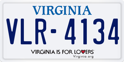 VA license plate VLR4134