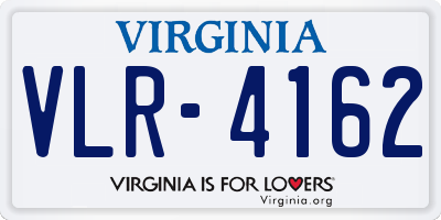 VA license plate VLR4162