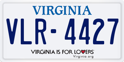 VA license plate VLR4427