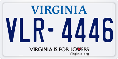 VA license plate VLR4446