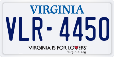 VA license plate VLR4450