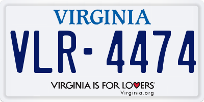 VA license plate VLR4474