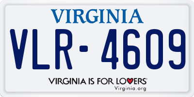 VA license plate VLR4609