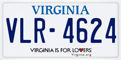 VA license plate VLR4624