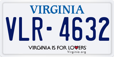 VA license plate VLR4632