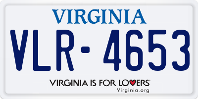 VA license plate VLR4653