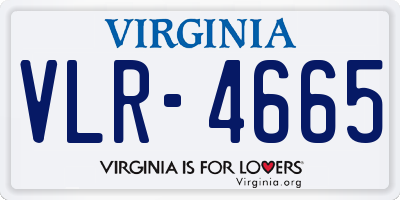 VA license plate VLR4665