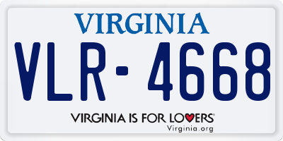 VA license plate VLR4668