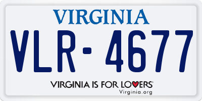 VA license plate VLR4677