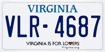 VA license plate VLR4687