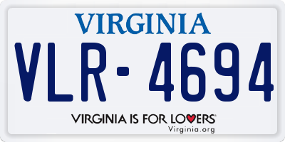 VA license plate VLR4694