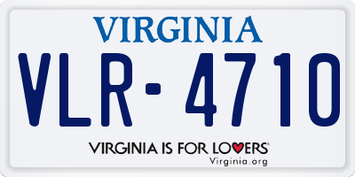 VA license plate VLR4710