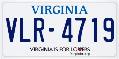 VA license plate VLR4719