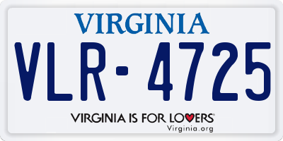 VA license plate VLR4725