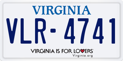 VA license plate VLR4741