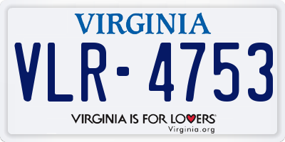 VA license plate VLR4753