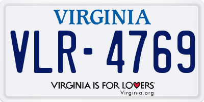 VA license plate VLR4769