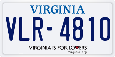 VA license plate VLR4810