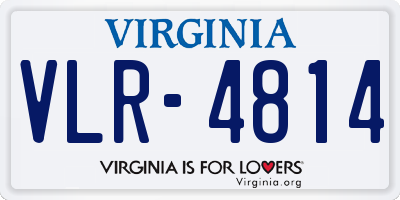 VA license plate VLR4814