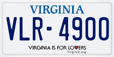 VA license plate VLR4900