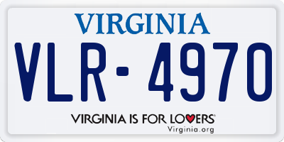 VA license plate VLR4970