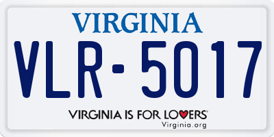 VA license plate VLR5017