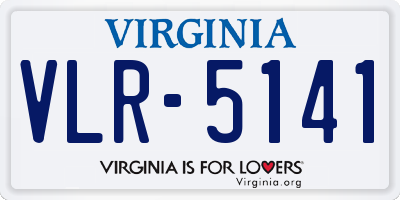 VA license plate VLR5141