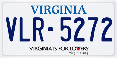 VA license plate VLR5272