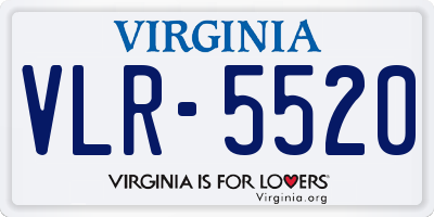 VA license plate VLR5520