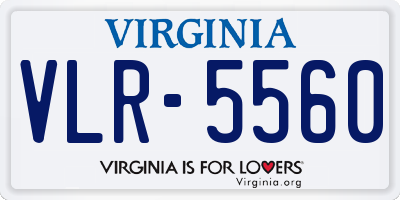 VA license plate VLR5560