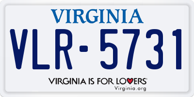 VA license plate VLR5731