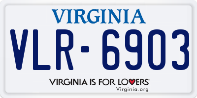 VA license plate VLR6903