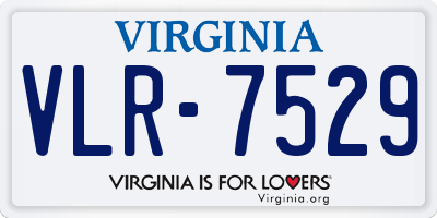 VA license plate VLR7529