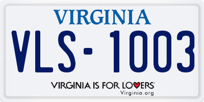 VA license plate VLS1003