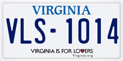 VA license plate VLS1014