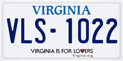 VA license plate VLS1022