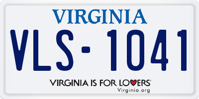 VA license plate VLS1041