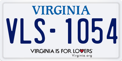 VA license plate VLS1054