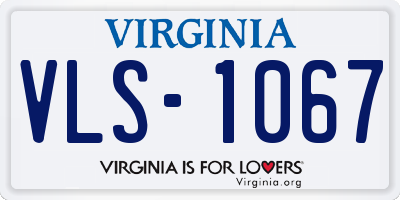 VA license plate VLS1067