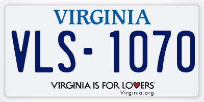 VA license plate VLS1070